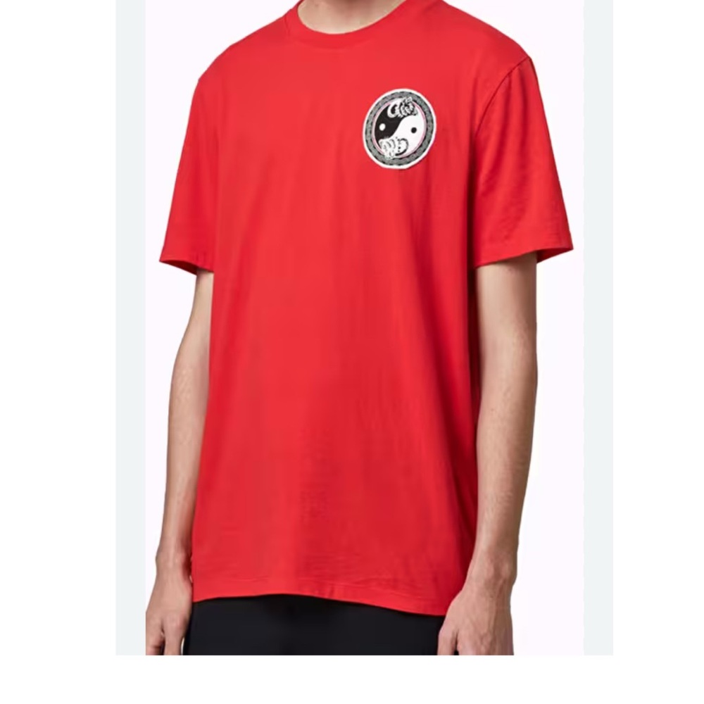 All Saints Red Short Sleeve Tee